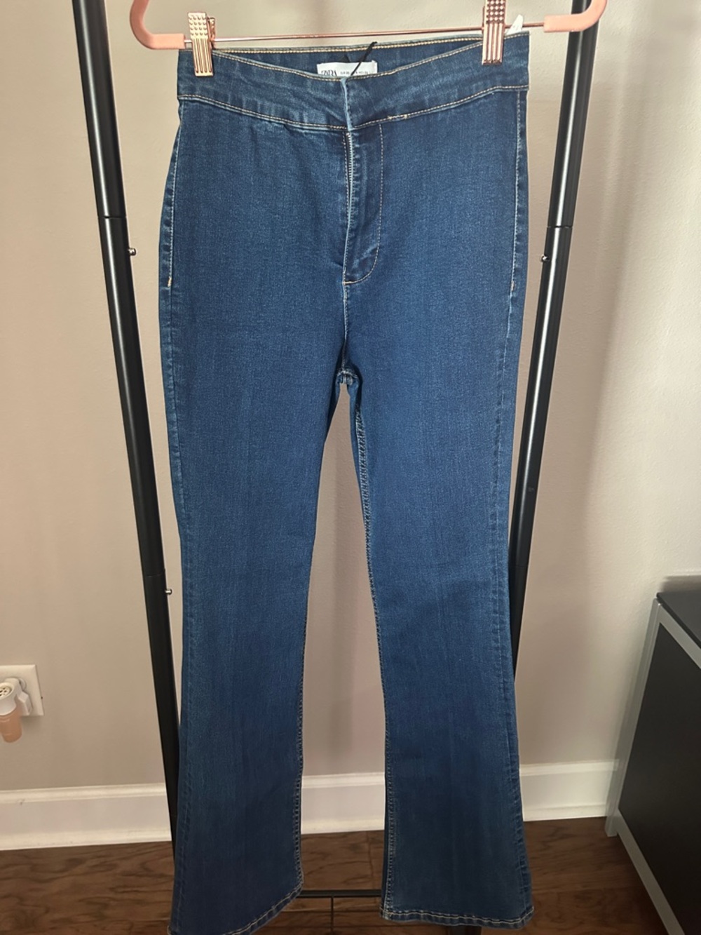 Zara Women's Bootcut Jeans in Blue Denim